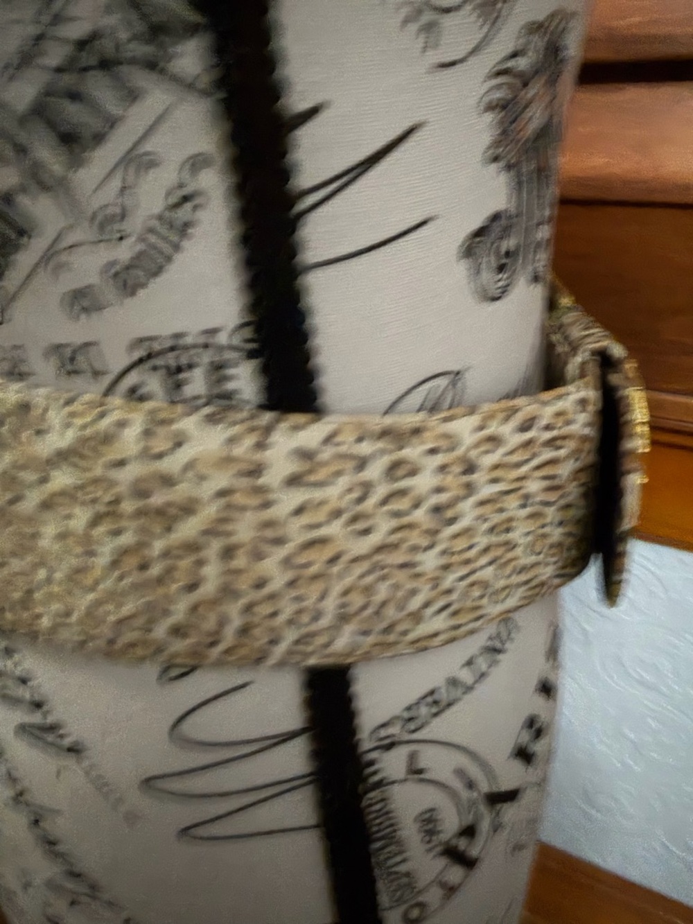Vintage Gold-Accent Leopard Print Women's Statement Belt - Picture 4 of 16